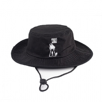custom bucket hat with string