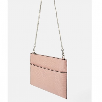 animal printed pu leather clutch bag